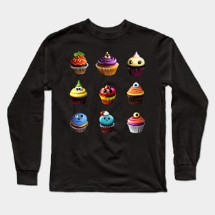 Creepy Cupcake Sticker Pack 2 Long Sleeve T-Shirt